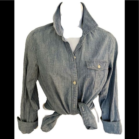 Vineyard Vines Tops - Vineyard Vines Chambray Shirt -0 chambray denim shirt, cotton